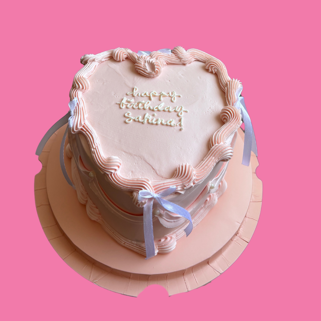 Heart Bow Cake