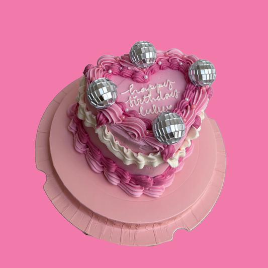 Disco Heart Cake