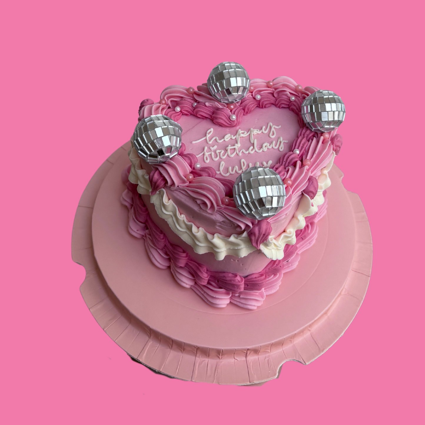 Disco Heart Cake
