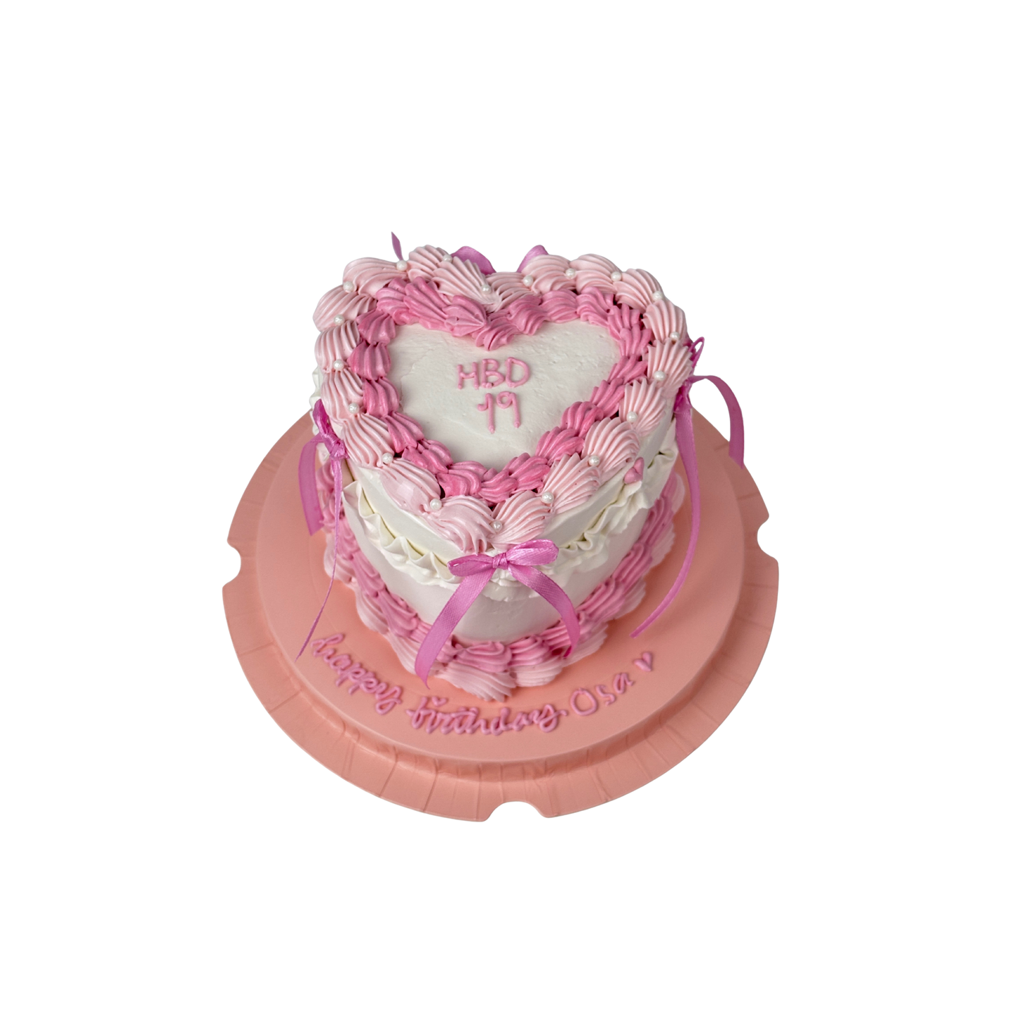 Pink and White Cake