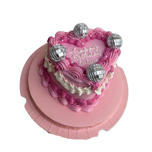Disco Heart Cake