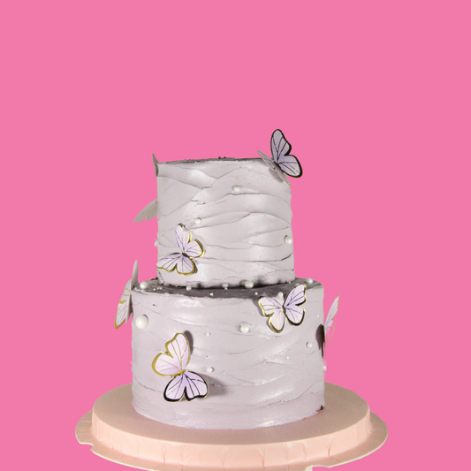 Butterfly Two Tiered Cake