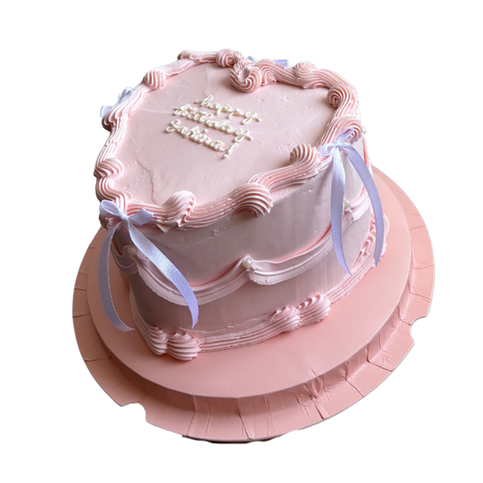 Heart Bow Cake
