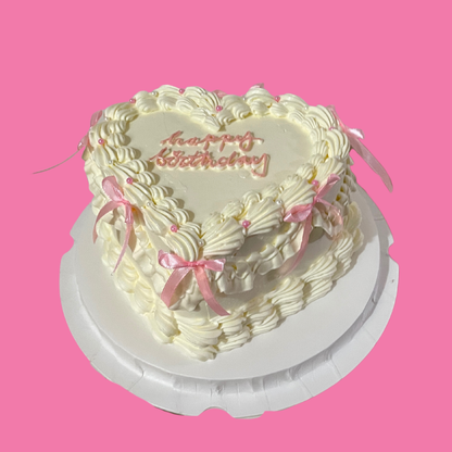 White Bow Cake