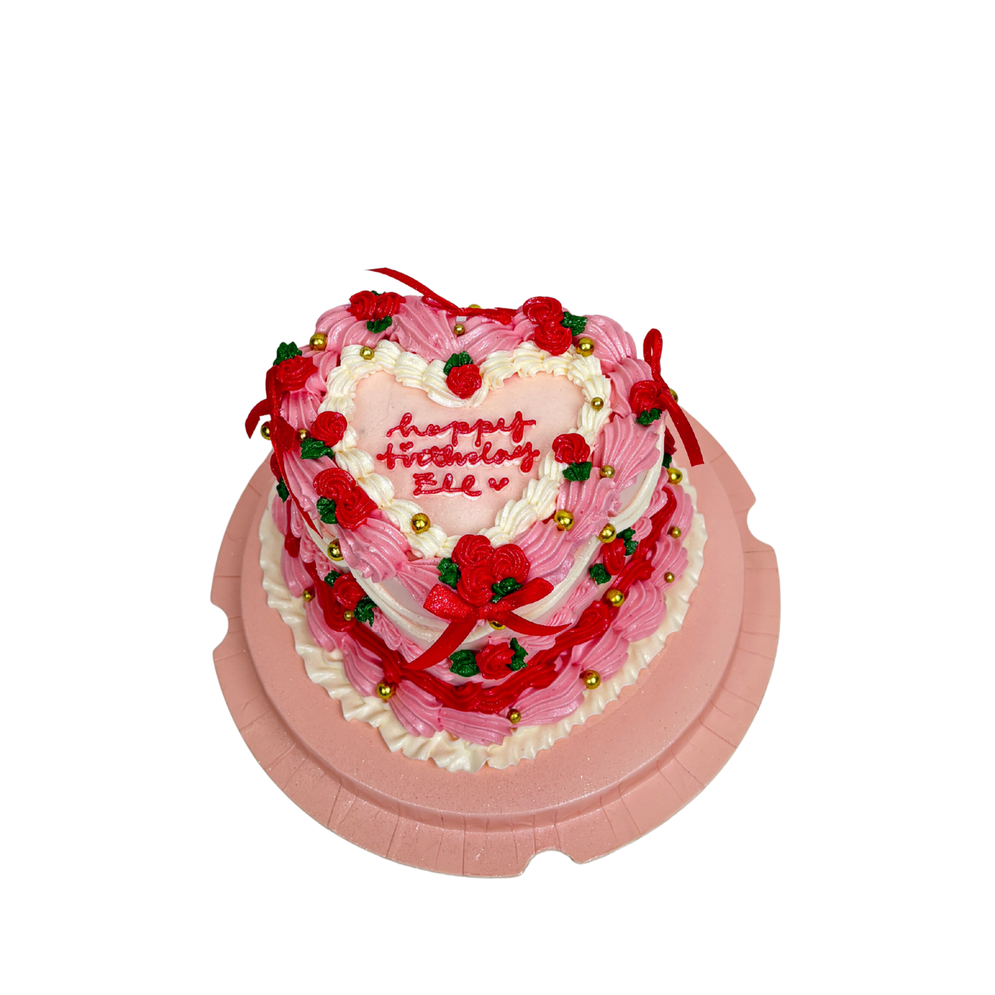 Red Bow Vintage Cake