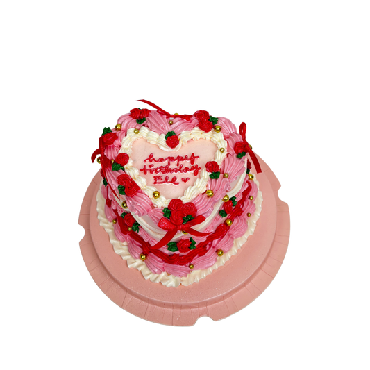 Red Bow Vintage Cake