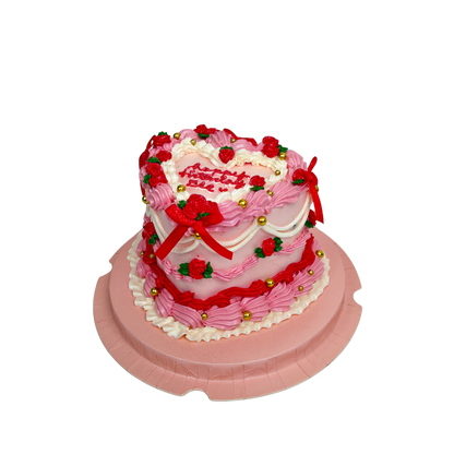 Red Bow Vintage Cake