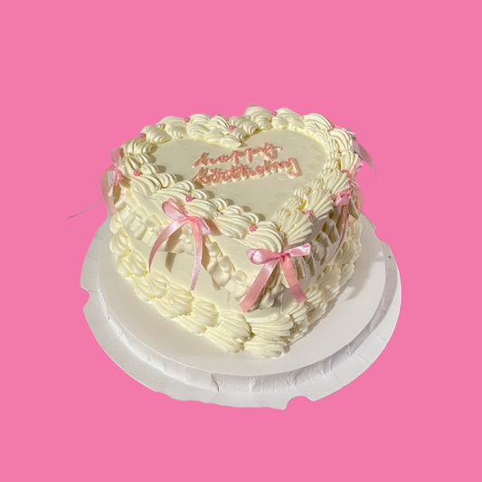White Bow Cake
