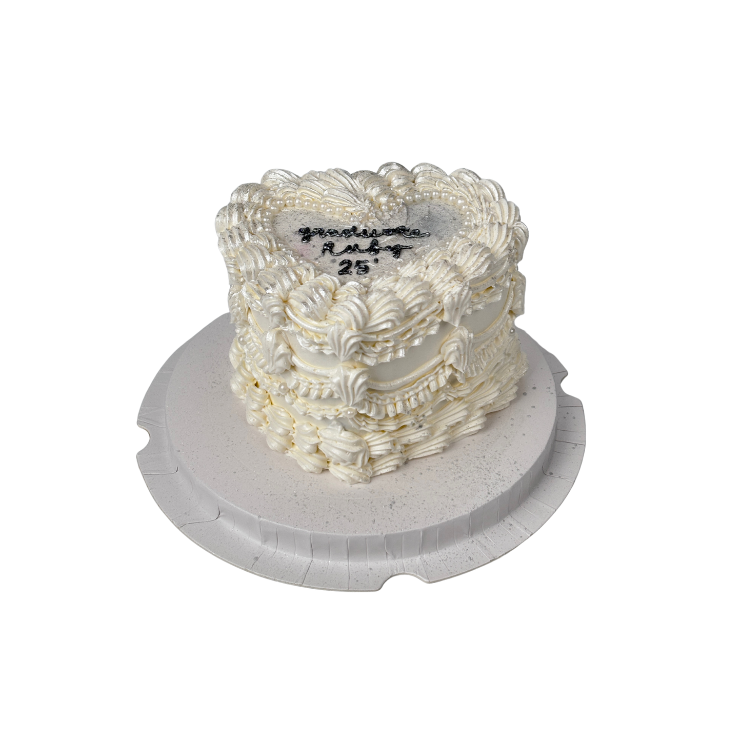 Vintage Glitter Graduation Cake