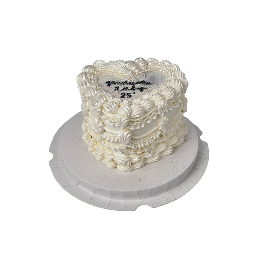 Vintage Glitter Graduation Cake